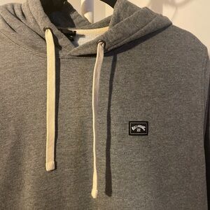 Billabong Charcoal Hoodie with Cream Drawstrings